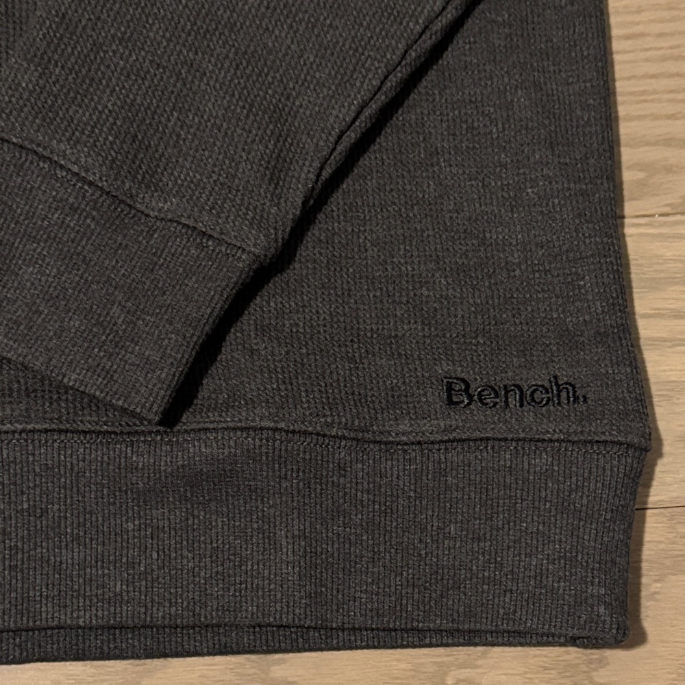Bonded Waffle Fleece Lined Thermal Crewneck - Dark Grey - Small - Picture 3 of 5